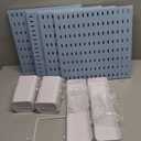 Wall-Mounted Pegboard Kit, 25.2" x 25.2" Organizer Panel  Large, Cost-Effective & Nail-Free Installation Blue