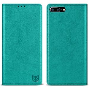 ZZXX Wallet Case for iPhone 7 Plus/8 Plus with RFID Blocking, Card Slot, Stand, Magnetic Leather Flip Fold Protective Case (Lake Blue - 5.5 inch)