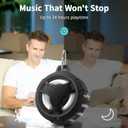 EBODA Bluetooth Shower Speaker, Portable Bluetooth Speakers, IP67 Waterproof Wireless Speaker with LED Light, Floating, 2000mAh, True Wireless Stereo for Kayak, Beach, Gifts for unisex -Black
