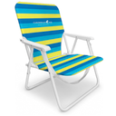 CARIBBEAN JOE Folding Beach Chair, 1 Position Lightweight and Portable Foldable Outdoor Camping Accessories with Carry Strap (Bold Stripe, 200lbs Capacity)