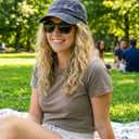 InnoBeta Work Besties Gifts Cap for Women - Adjustable Vintage Washed Cotton Embroidered Hat - Gift for Christmas, Birthday - Dark Grey