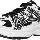 Men's Slip Resistant Trail Running Shoes - Supportive Athletic Shoes for Outdoor Fitness Walking, Road Running and Gym Training (5, Black White Light)