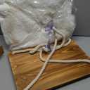 Cat Hammock with Industrial-Grade Suction Cups - Solid Pine Wood Seat, Soft Cushion - 42 Lb Capacity (Medium, Brown/White)