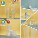 Tioncy 2 Pcs Acrylic Beverage Dispenser with Spigot 2.7 Gallon/ 10 l Clear Drink Water Dispenser Countertop with Detachable Base Iced Juice Container Unbreakable for Wedding Party