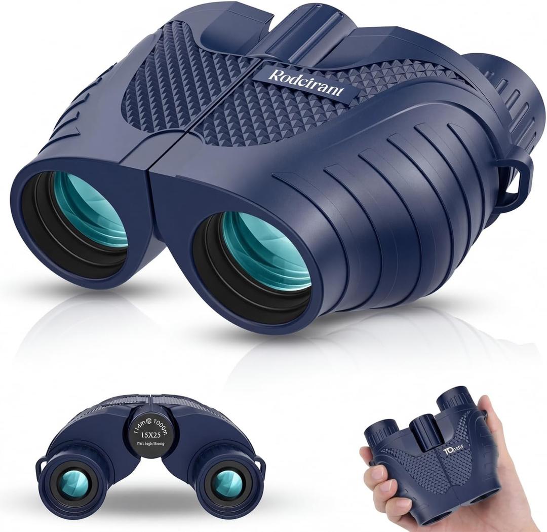 Binoculars 15x25 for Adults,High Powered Easy Focus Binoculars with Low Light Vision for Bird Watching,Travel and Concerts,Sightseeing and Sport Games,Blue