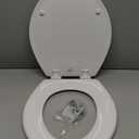 BEMIS 500EC 390 Toilet Seat with Easy Clean & Change Hinges, 1 Pack Round, Cotton White