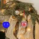 Baluue Light Bulb Shape Ball Bottle 3.54 Inch Clear Fillable Christmas Booze Balls Ornaments for Holiday Party Decor and Packaging (0.3 Ounces)