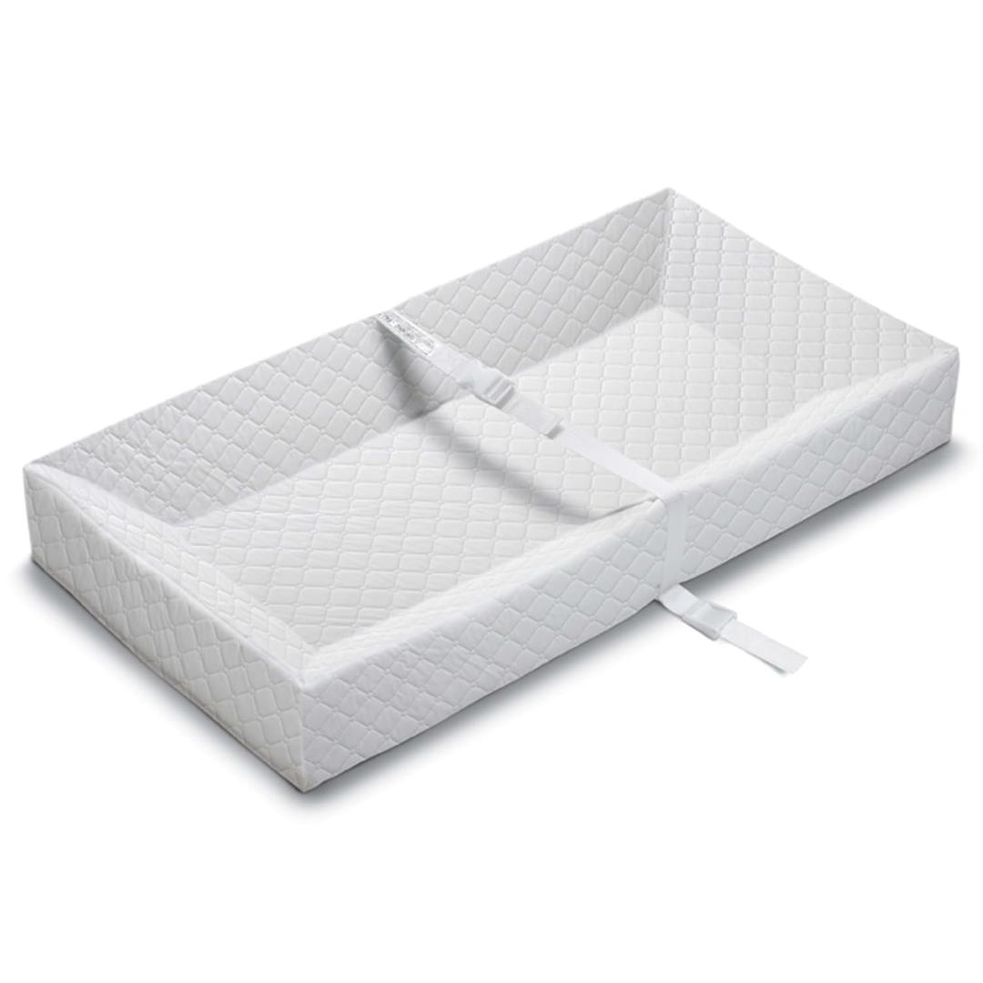 Summer by Ingenuity 4-Sided Changing Pad  Durable Quilted Changing Pad Made with Waterproof Material, Includes Infant Safety Belt with Quick-Release Buckle