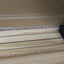 4 Panel Short Room Divider Screen,Beige Freestanding Partition,Small Bamboo Panel Divider for Room Seperation,3.95 FT Tall
