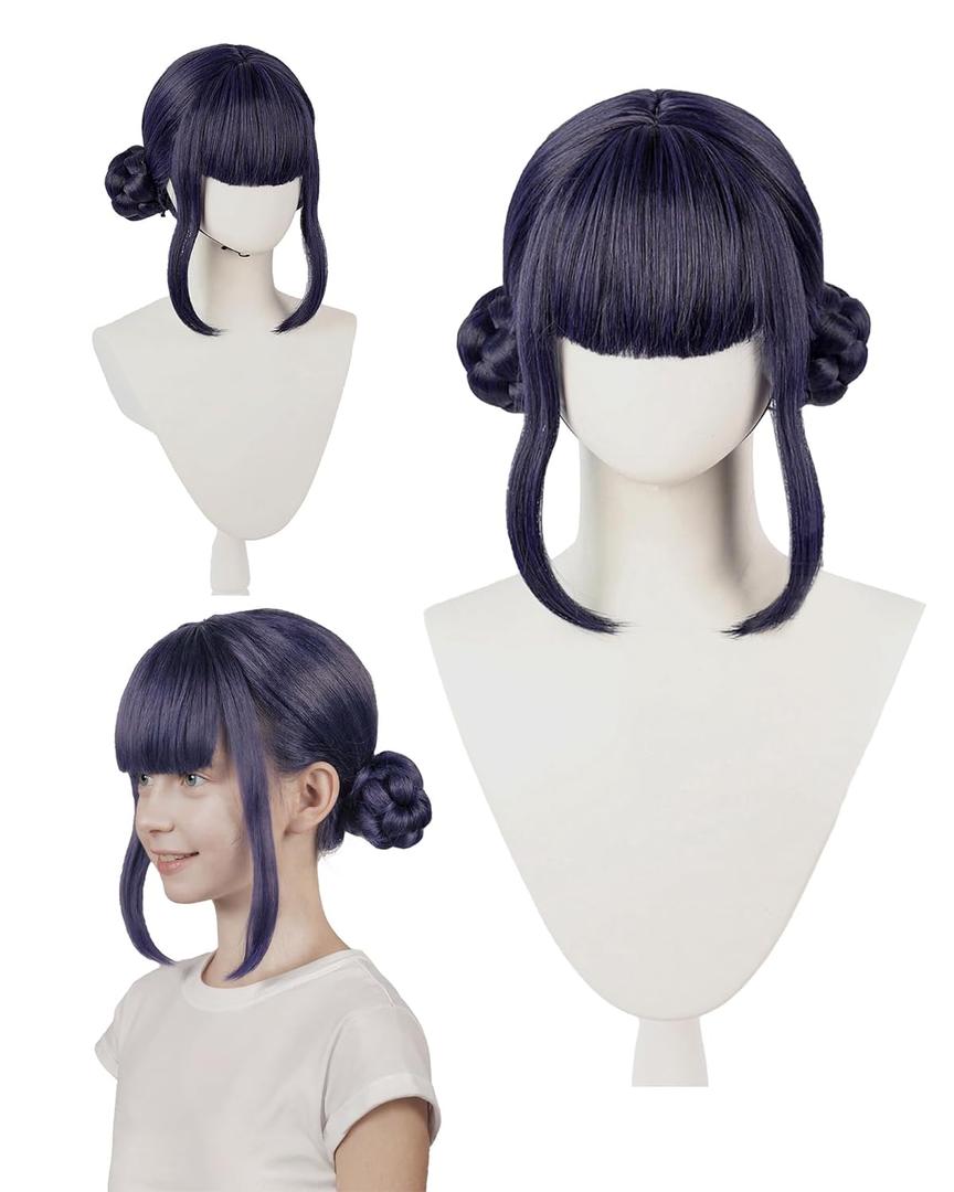 Kids Wigs Black Braids Accessories for Girls (Black)