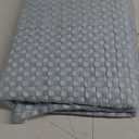 Bedsure Cooling Cotton Waffle Queen Size Blanket - Lightweight Breathable Blanket of Rayon Derived from Bamboo for Hot Sleepers, Luxury Throws for Bed, Couch and Sofa, Blue, 90x90 Inches