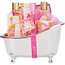 Spa Luxetique Gift Set For Women, Bath Sets for Women Gift, 8 Pcs Rose Spa Basket Includes Bubble Bath, Shower Gel, Body Lotion, Mom Birthday Gifts, Mothers Day Gifts for Her