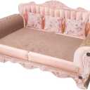 Cat Sofa Bed - Cardboard Cat Lounge, 60x24cm Modern Cat Cat Scratch Pad | Pink Indoor Cats Scratching Furniture, Cat Playing Scratcher Seat Cat Sofa Cardboard for Scratching Napping Playing