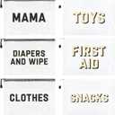 6pcs Hospital Diaper Bag Organizing Pouches for Labor and Delivery, Maternity Essentials Diaper Bag Organizer for Mommy Travel - Black/White (Small)