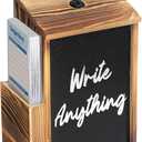 Uniclife Wood Suggestion Box, Wooden Donation Boxes for Fundraising, Prayer Boxes with Chalkboard and 50 Suggestion Cards, Ballot Boxes Tip Drop Box for Wedding Church & Classroom