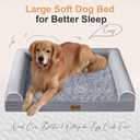 Orthopedic Dog Bed for Jumbo Dogs, 53 x 42 Inch, Light Grey
Egg crate foam for joint support, 3-sided bolster pet sofa, waterproof lining, washable cover, and non-skid base