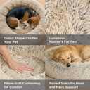 Best Friends by Sheri The Original Calming Donut Dog Bed for Small Dogs up to 25 lbs, Shag Faux Fur, Frost Gray, 23" x 23"