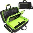 SNIGJAT DJ Controller Case for DDJ-FLX4/ DJ 400/ DDJ-REV1, Padded DJ Controller Bag with 5 Pockets for Laptop, Headphones, Cables, DJ Carrying Case with Adjustable Shoulder Strap, 21.5"x11.8"x2.5" (Green)