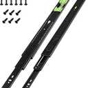 10 Pairs | Soft Close Drawer Slides 22 inch, HBL Heavy Duty Cabinet Drawer Slides Replacement - Ball Bearing Full Extension, 200 LB Capacity, Made of Cold-Rolled Steel, Rust-Resistant & Long-Lasting. (Black)