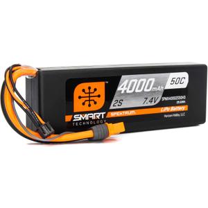 Spektrum 7.4V 4000mAh 2S 50C Smart LiPo Battery, IC3, SPMX40002S50H3
