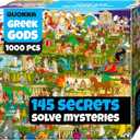 QUOKKA 1000 Piece Puzzle for Adults Greek Gods - Adult Puzzles with Secret Tasks & Immersive Audio Story of Ancient Myths and Legends for Deep Relaxation for Challenge Puzzle Lovers