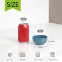 Sureasy Mini Ceramic Dipping Bowls 4 oz, 3.5 Inch Small Bowls for Sauces & Side Dishes, Microwave & Dishwasher Safe, Set of 4, Blue