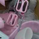 Toddler Tricycle for 1-3 3-5 Year Olds, 2 3 4 5 Year Old Girl Xmas Birthday Gifts, Pink Toddler Baby Bike, 3-Level Adjustable Seat, 3 Color Light Wheels, 2 Baskets, Outdoor Toys for Ages 2-4