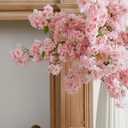 PARTY JOY 6PCS Cherry Blossom Branches, Artificial Fake Flowers Stems Silk Tall Flower Arrangement Cherry Blossom Decor for Home Wedding Centerpieces Decoration(Pink)