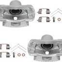 Autoround 19B2662 19B2663 Front Brake Caliper Assembly with Bracket fit for Honda Element 2003-2011/ CR-V 2002-2004, Both Driver Passenger Side