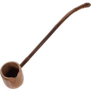 Luxshiny Wooden Spoons Wooden Ladle Japanese Tea Ceremony Ladle Handled Water Dipper Bailer Bamboo Root Spoon Water Scoop Tea Ceremony for Home House Wooden Spoons Soup