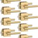 Asidrama ZR01-097Z 8 Pack Privacy Door Handles with Lock, Champagne Bronze Door Handles Interior for Bedroom or Bathroom