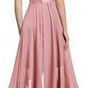 Miusol Women's Retro Lace Contrast Chiffon Ruffle Evening Maxi Dress (XXL)