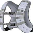 PACEARTH Weighted Vest,6lb/8lb/10lb/12lb/16lb/20lb/25lb/30lb Weight Vest with Reflective Stripe, Body Weight Vests for Women, Men, Weight Loss Workout, Strength Training, Running, Walking, Jogging (Concrete Gray)