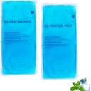 Gel Ice Packs, Cold Ice Packs for Injuries, Cold Pack Reusable Hot and Cold Pack for Injuries, Pain Relief, Wisdom Teeth, First Aid, Neck, Head, Arms, Legs (Blue(Large 2count))