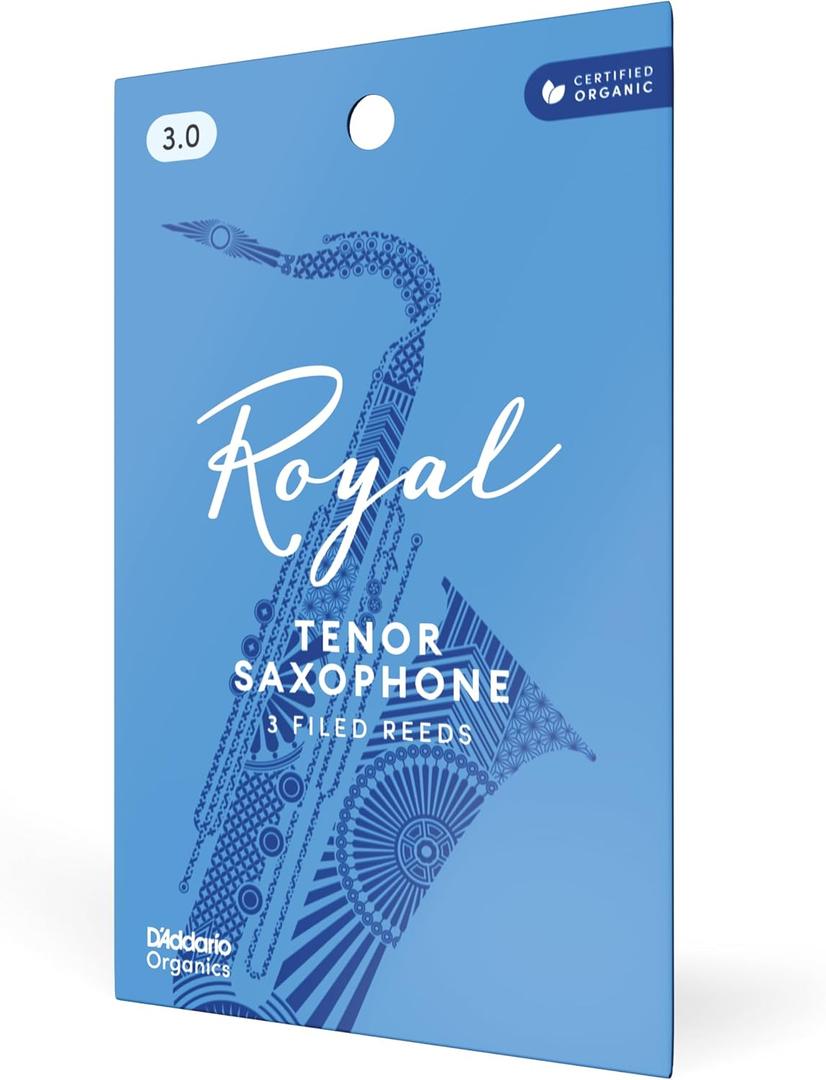 Royal by D'Addario Tenor Sax Reeds, Strength 3, 3-pack