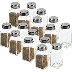 HESSION Salt and Pepper Shakers Glass Salt Shakers (16)