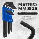 Allen Wrenches Set, 26pcs SAE and Metric Allen Key Set, Long Arm Ball End Hex Key Set Tools for Hex Head Socket Screws - 2 Sets