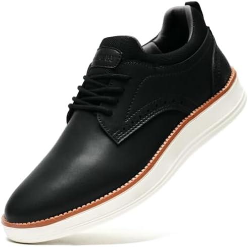 HCUBEAW Men's Dress Sneakers Oxfords Shoes Business Wingtip Casual Walking Brogue Shoes, (Euro 40, Black)