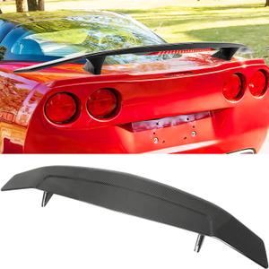 DREAMOTOR 52 Inch Universal Rear Spoiler with Brake Light, Car Rear Trunk Spoiler Wing Spoiler Compatible with Chevy Corvette Camaro Mazda Nissan Toyota Honda Civic Ford Mustang lnfiniti Dodge Charger