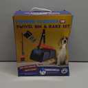 Dog Pooper Scooper Swivel Bin & Rake Kit with 55 Waste Bags, 46" Long Handle Adjustable Portable Non-Breakable Poop Scooper Easy to Clean Pet Waste