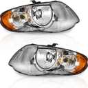 WEELMOTO Headlights Assemblies for 2005-2007 Chrysler Town & Country, Headlight Compatible with 2005 2006 2007 Chrysler Town & Country with Bulbs