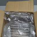 onlyfire Stainless Steel Rotisserie Basket Set, BBQ Grilling Basket for Most Charcoal and Gas Grills, Set of 2 - Flat + Round, Great for Cooking Veggies, Chicken Wings, Patatoes