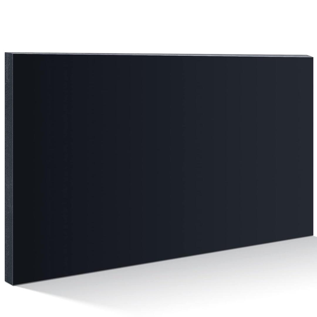 Wesiti Hdpe Plastic Sheet 3/4 Thick Polyethylene Sheet, 12 x 24 Inch, Black