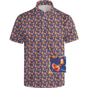 Men's Funny Golf Shirt Short Sleeve, Casual Polo Shirts for Men | 3d Print, Quick-Dry Athletic Golf Polo Shirts, Moisture Wicking Performance, 4-Way Stretch, (M)