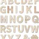 182 Pieces 2-1/2 Inch (2.5") Wooden Letters Craft Wood Letter Unfinished Alphabets with Extras Wall Decor