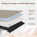 ROXGOX Memory Foam Trifold Mattress - King Portable Floor Bed 6 Inch, Foldable Mat with Washable Cover, Handle & Non-Slip Bottom, for RV, Travel, Camping, Yoga, 80"x76"x6"