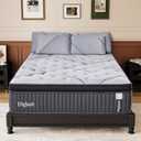 Calking Mattress, 14Inch Cooling Gel Memory Hybrid Medium Mattress, Calking Size Individual Pocket Spring Mattress in Box, None of Fiberglass