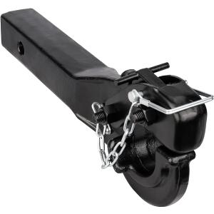 10-Ton Pintle Hook Trailer Hitches Receiver Hook for 2 Hitches Hitch Hook Military Receiver, 20000 lbs, 15 Length