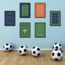 6pcs Sports Field Wall Art Picture Nursery Sports Canvas Poster Prints Boys Room Wall Decor For Gym Kindergarten Children's Room 8x10in Unframed