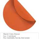 SHACOS Round Placemats Set of 4 for Dining Table Autumn Fall Round Braided Place Mats Washable Non Slip Kitchen Table Mats Decor, Bright Orange